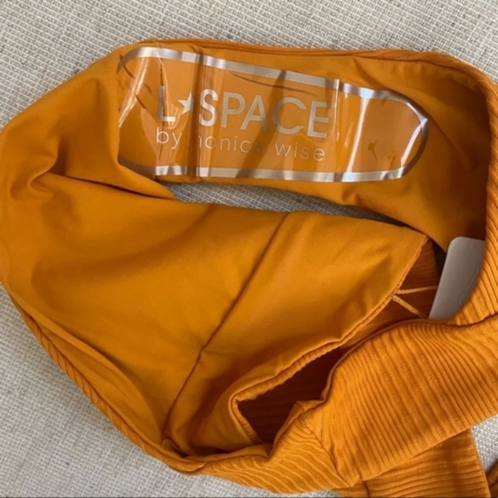L*Space Veronica Ribbed Bikini Bottoms Mandarin